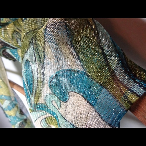 Vintage Authentic Retro 60's or 70's Stretchy Floral Hair or Neck Scarf - Picture 6 of 9